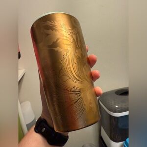 Copper Starbucks Mug with Mint Lid